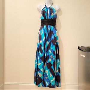 Backless strappy gown